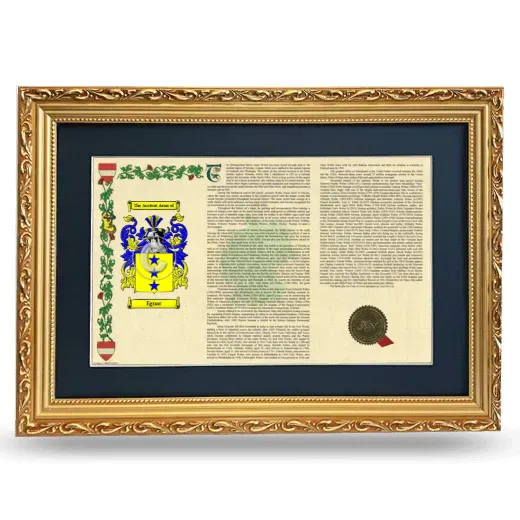 Egnar Deluxe Armorial Landscape Framed - Gold