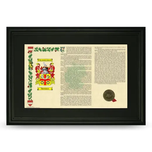 Ehrenman Deluxe Armorial Landscape Framed- Black