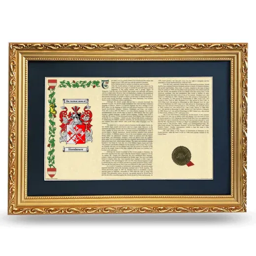 Eisenhower Deluxe Armorial Landscape Framed - Gold