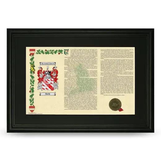 Ekerly Deluxe Armorial Landscape Framed- Black