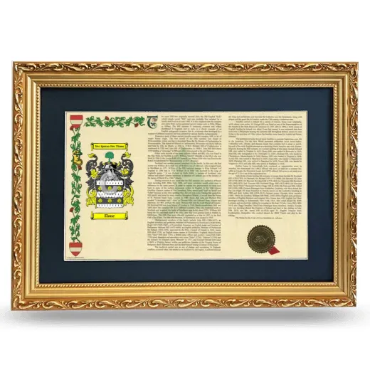 Elane Deluxe Armorial Landscape Framed - Gold