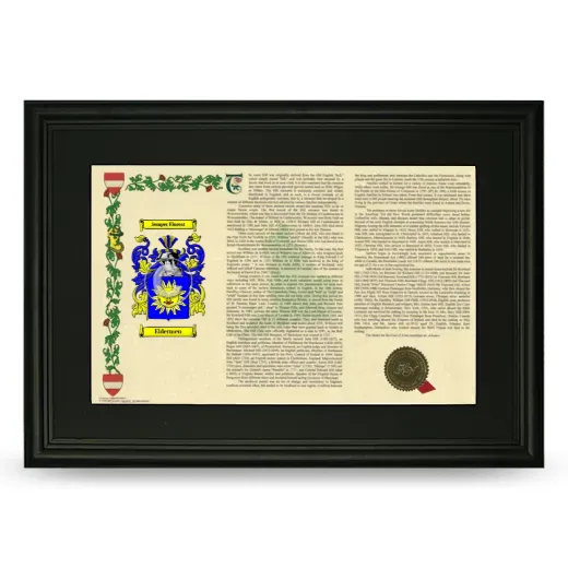 Eldermen Deluxe Armorial Landscape Framed- Black