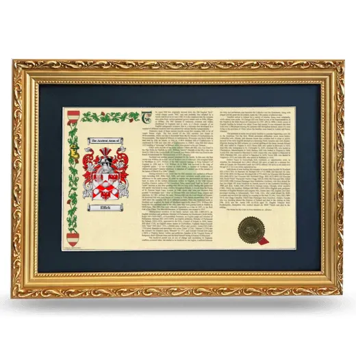 Elfick Deluxe Armorial Landscape Framed - Gold