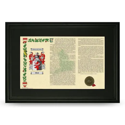 Elfork Deluxe Armorial Landscape Framed- Black