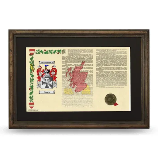 Elmack Deluxe Armorial Landscape Framed - Brown