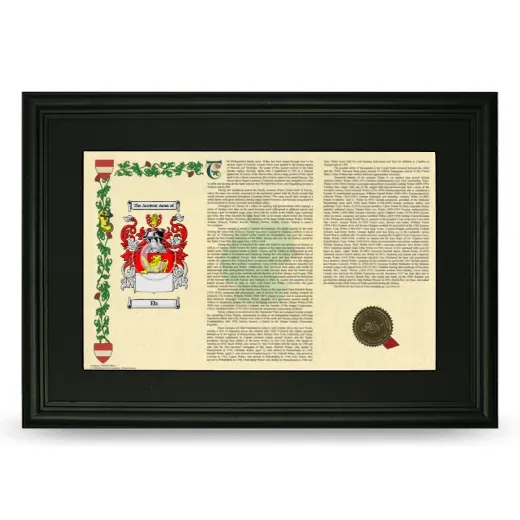 Elz Deluxe Armorial Landscape Framed- Black