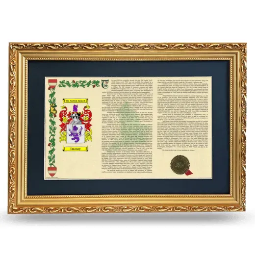 Emanay Deluxe Armorial Landscape Framed - Gold