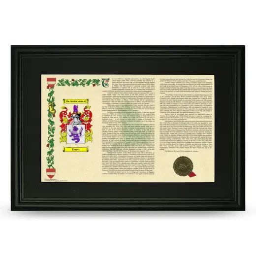 Emen Deluxe Armorial Landscape Framed- Black