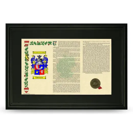 Endermann Deluxe Armorial Landscape Framed- Black