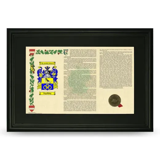 Engelking Deluxe Armorial Landscape Framed- Black