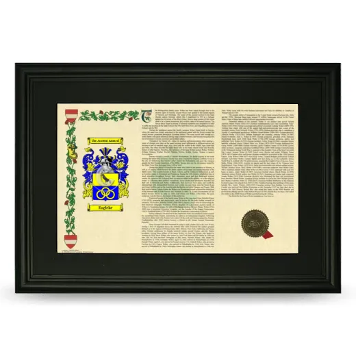 Engleke Deluxe Armorial Landscape Framed- Black
