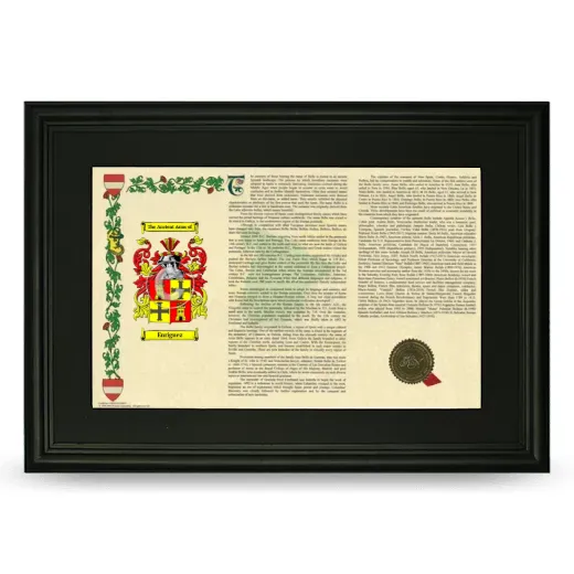 Enriguez Deluxe Armorial Landscape Framed- Black