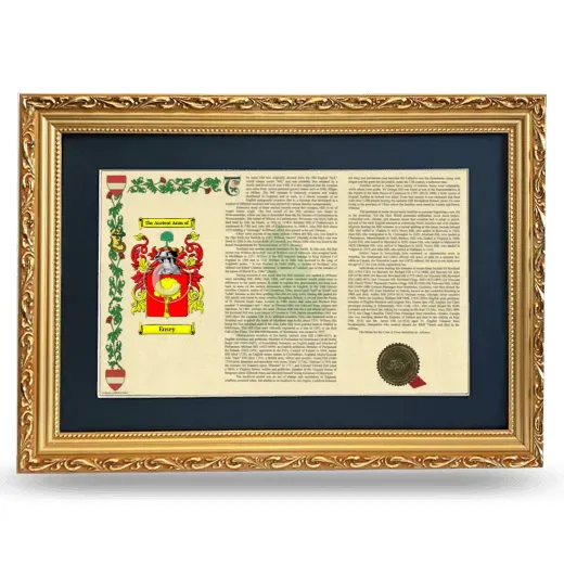 Ensey Deluxe Armorial Landscape Framed - Gold