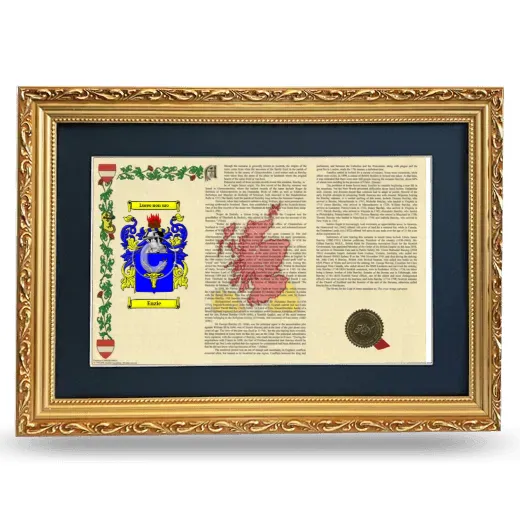 Enzie Deluxe Armorial Landscape Framed - Gold