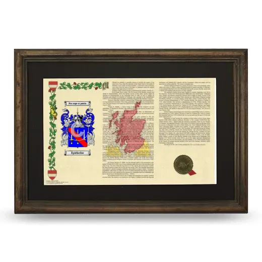 Epirkedor Deluxe Armorial Landscape Framed - Brown