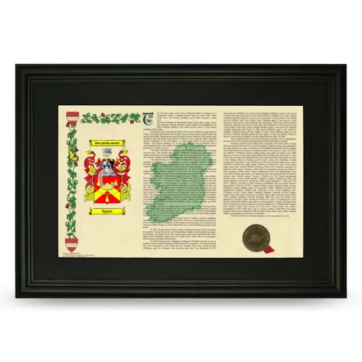 Epots Deluxe Armorial Landscape Framed- Black