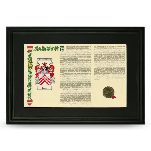 Epstin Deluxe Armorial Landscape Framed- Black