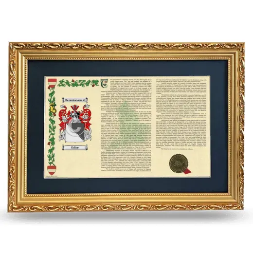 Erline Deluxe Armorial Landscape Framed - Gold