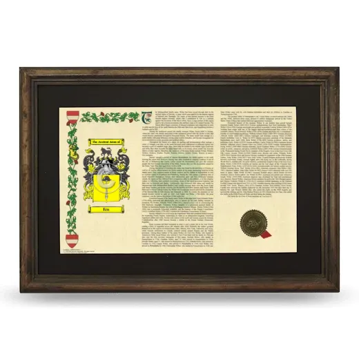 Ern Deluxe Armorial Landscape Framed - Brown