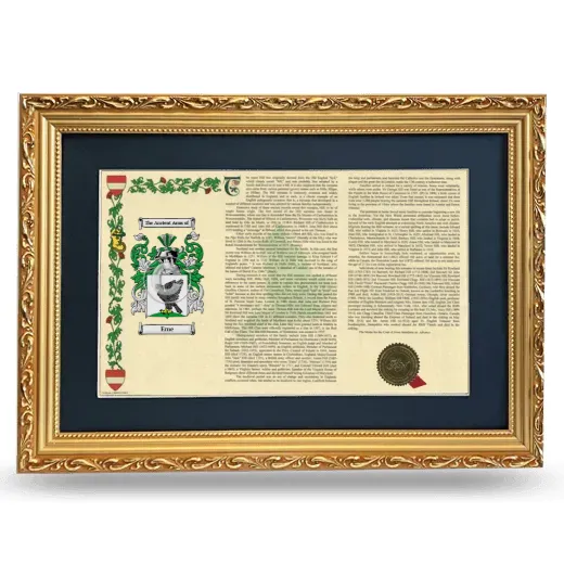 Erne Deluxe Armorial Landscape Framed - Gold