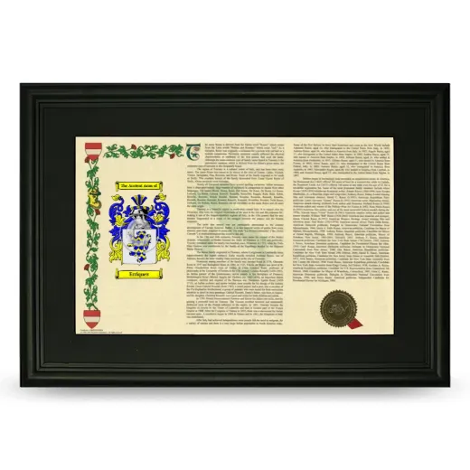 Erriquez Deluxe Armorial Landscape Framed- Black
