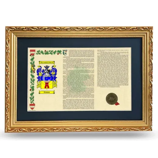 Ertman Deluxe Armorial Landscape Framed - Gold