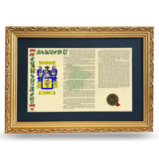 Escudero Deluxe Armorial Landscape Framed - Gold