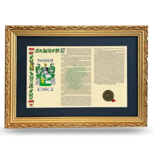 Eslinger Deluxe Armorial Landscape Framed - Gold