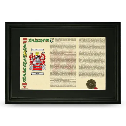 Espey Deluxe Armorial Landscape Framed- Black