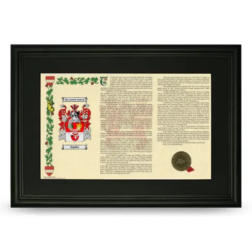 Espiño Deluxe Armorial Landscape Framed- Black