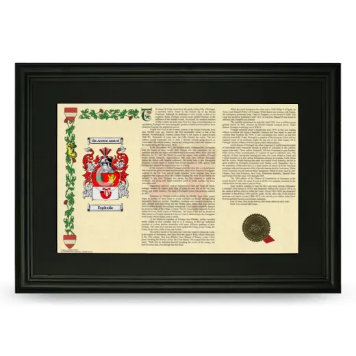 Espinola Deluxe Armorial Landscape Framed- Black