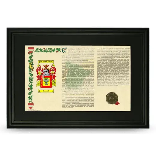 Espinola Deluxe Armorial Landscape Framed- Black