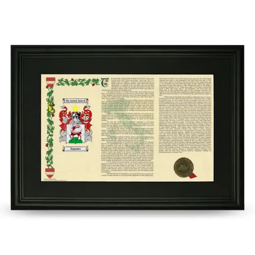 Esposto Deluxe Armorial Landscape Framed- Black