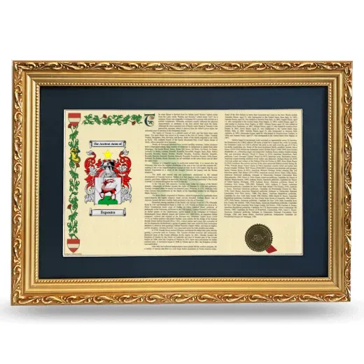 Esposto Deluxe Armorial Landscape Framed - Gold