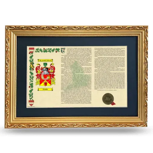 Estain Deluxe Armorial Landscape Framed - Gold