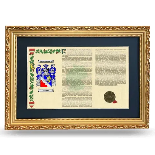Etlinger Deluxe Armorial Landscape Framed - Gold