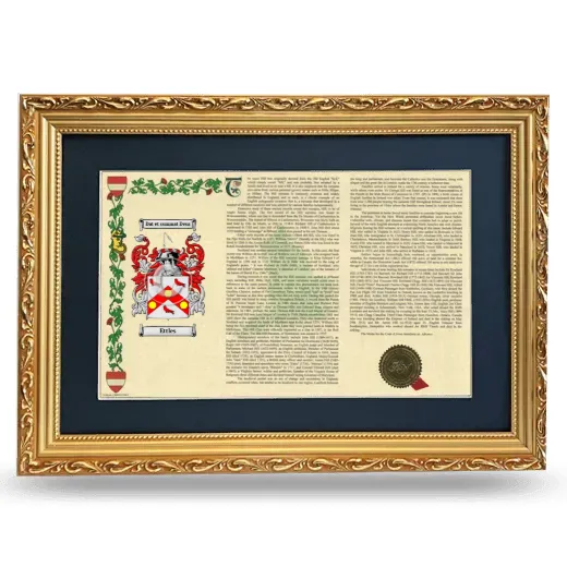 Ettles Deluxe Armorial Landscape Framed - Gold