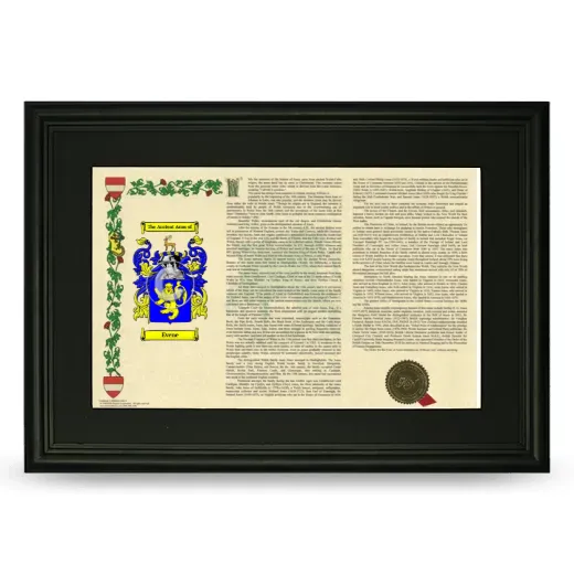 Evene Deluxe Armorial Landscape Framed- Black