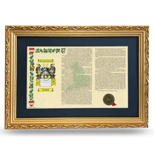 Evershed Deluxe Armorial Landscape Framed - Gold