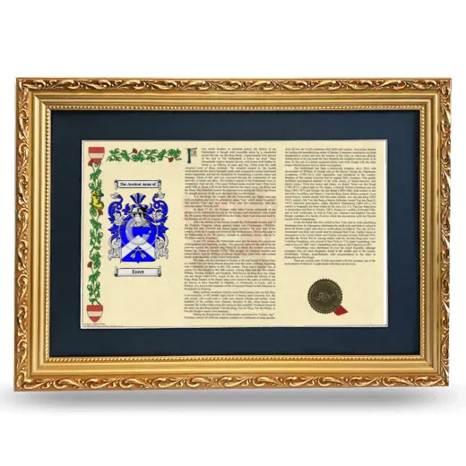 Evert Deluxe Armorial Landscape Framed - Gold