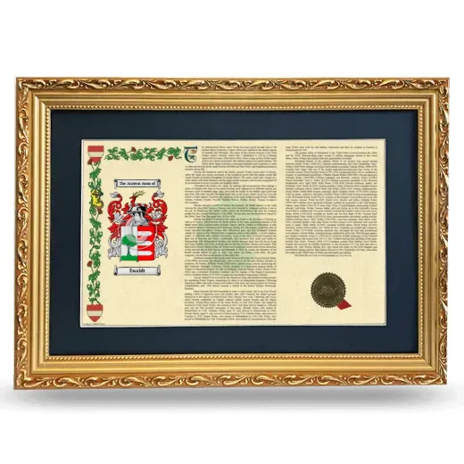 Ewaldt Deluxe Armorial Landscape Framed - Gold