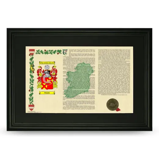 Ewynn Deluxe Armorial Landscape Framed- Black