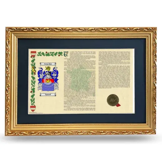 Eynard Deluxe Armorial Landscape Framed - Gold