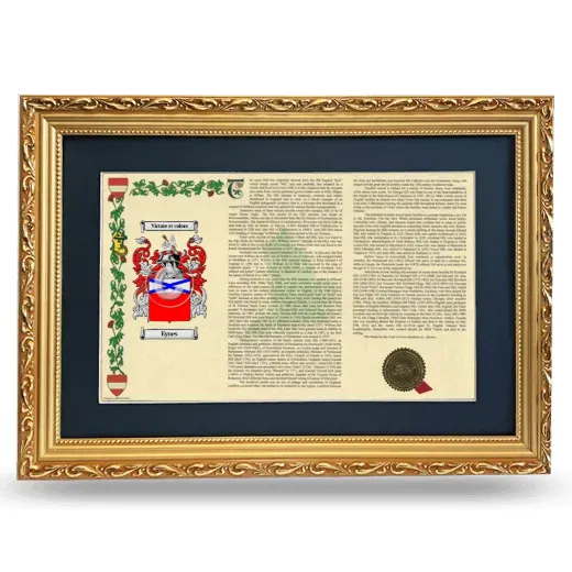 Eynes Deluxe Armorial Landscape Framed - Gold