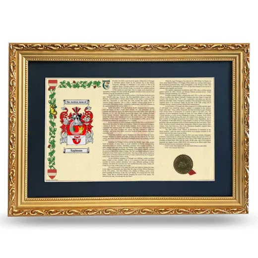 Ezpinoza Deluxe Armorial Landscape Framed - Gold
