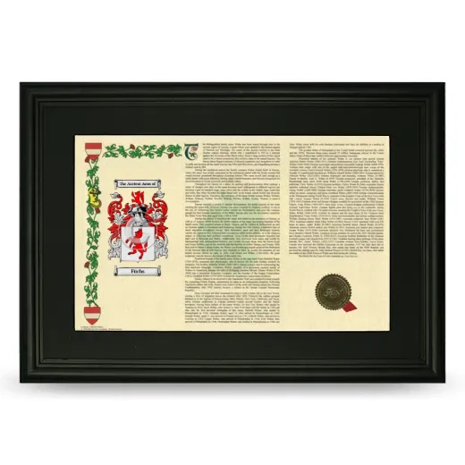 Füchs Deluxe Armorial Landscape Framed- Black