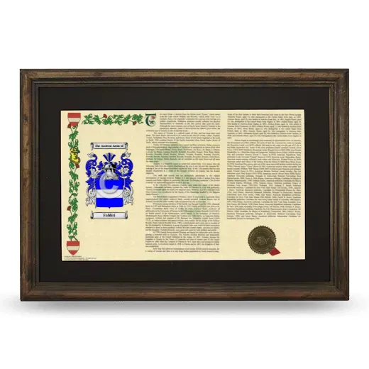 Fabbri Deluxe Armorial Landscape Framed - Brown
