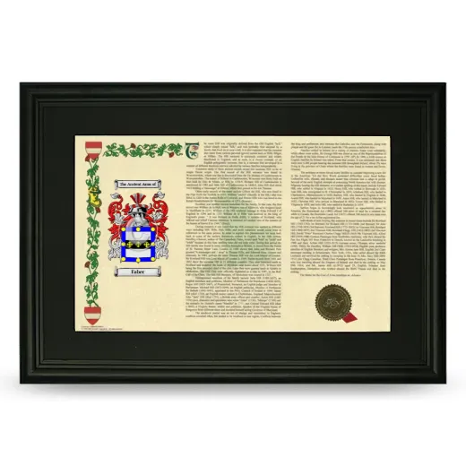 Faber Deluxe Armorial Landscape Framed- Black