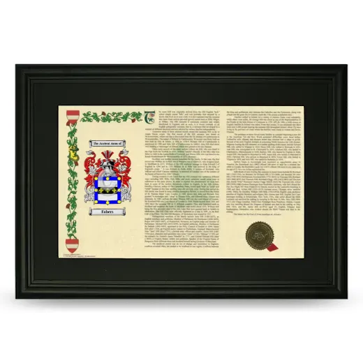 Fabers Deluxe Armorial Landscape Framed- Black