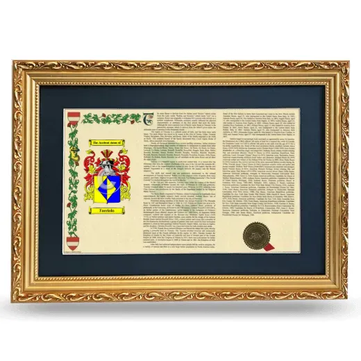 Facciolo Deluxe Armorial Landscape Framed - Gold